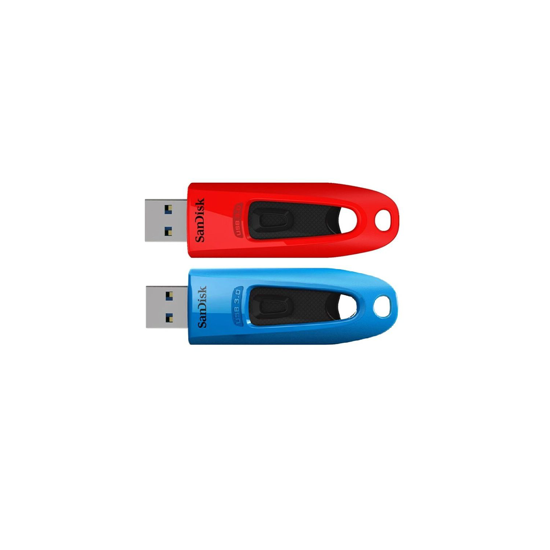 سانديسك الترا USB 3.0 فلاش درايف، CZ48 32 جيجا، USB3.0، حزمة مزدوجة، أزرق، أحمر، SLE أنيق، أزرق/أحمر سانديسك الترا USB 3.0 فلاش درايف، CZ48 32 جيجا، USB3.0، حزمة مزدوجة، أزرق، أحمر، SLE أنيق، أزرق/أحمر